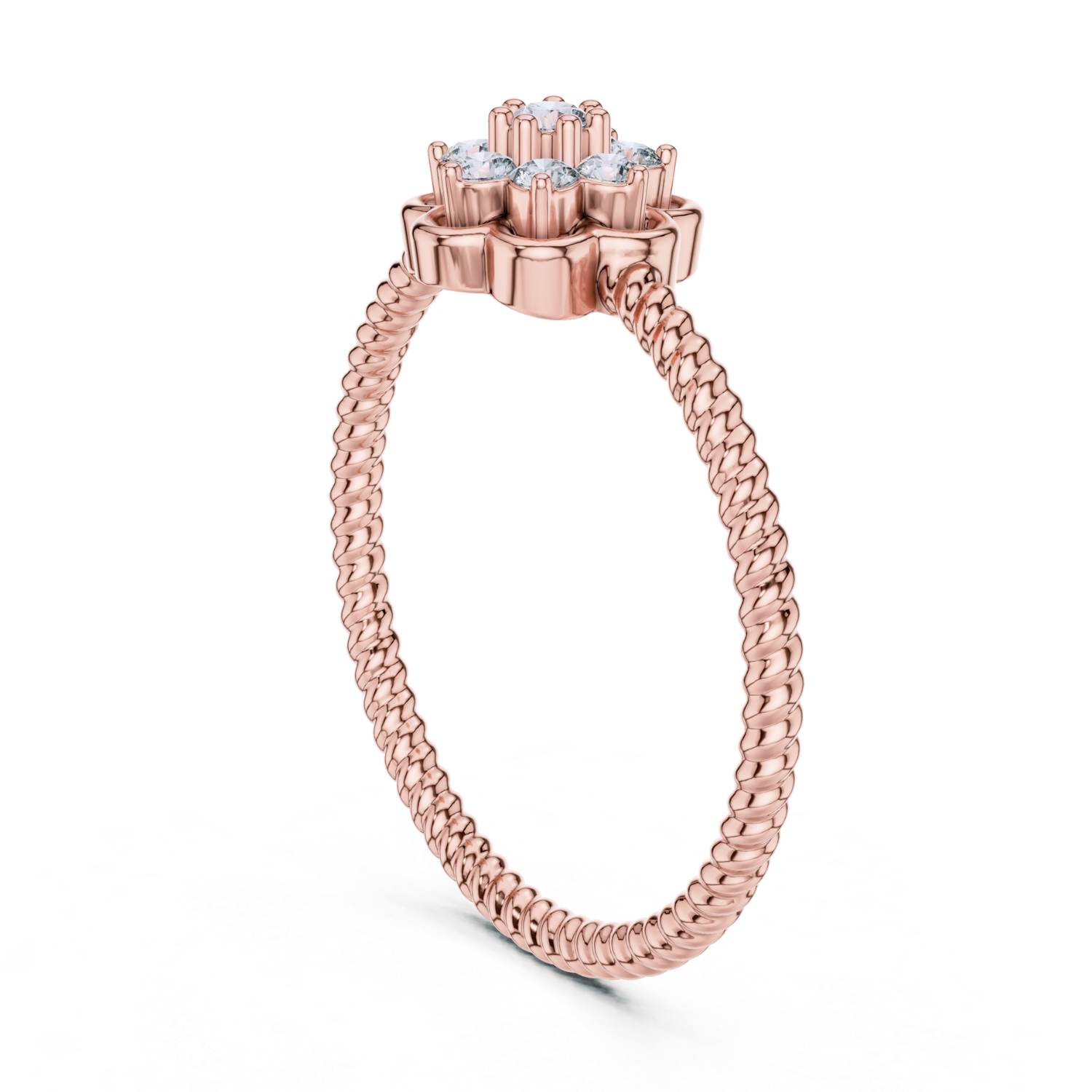 Blooming Petal Diamond Ring