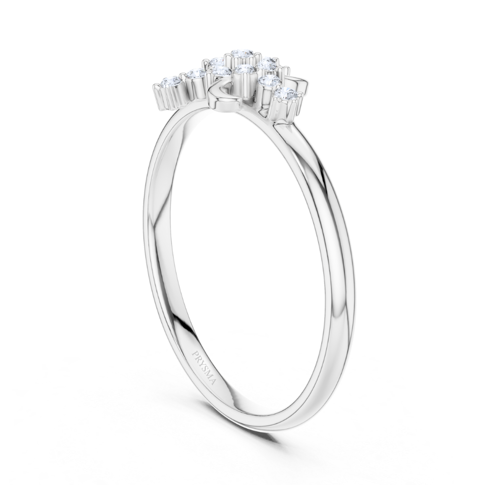 Twinkling Fleur Diamond Ring
