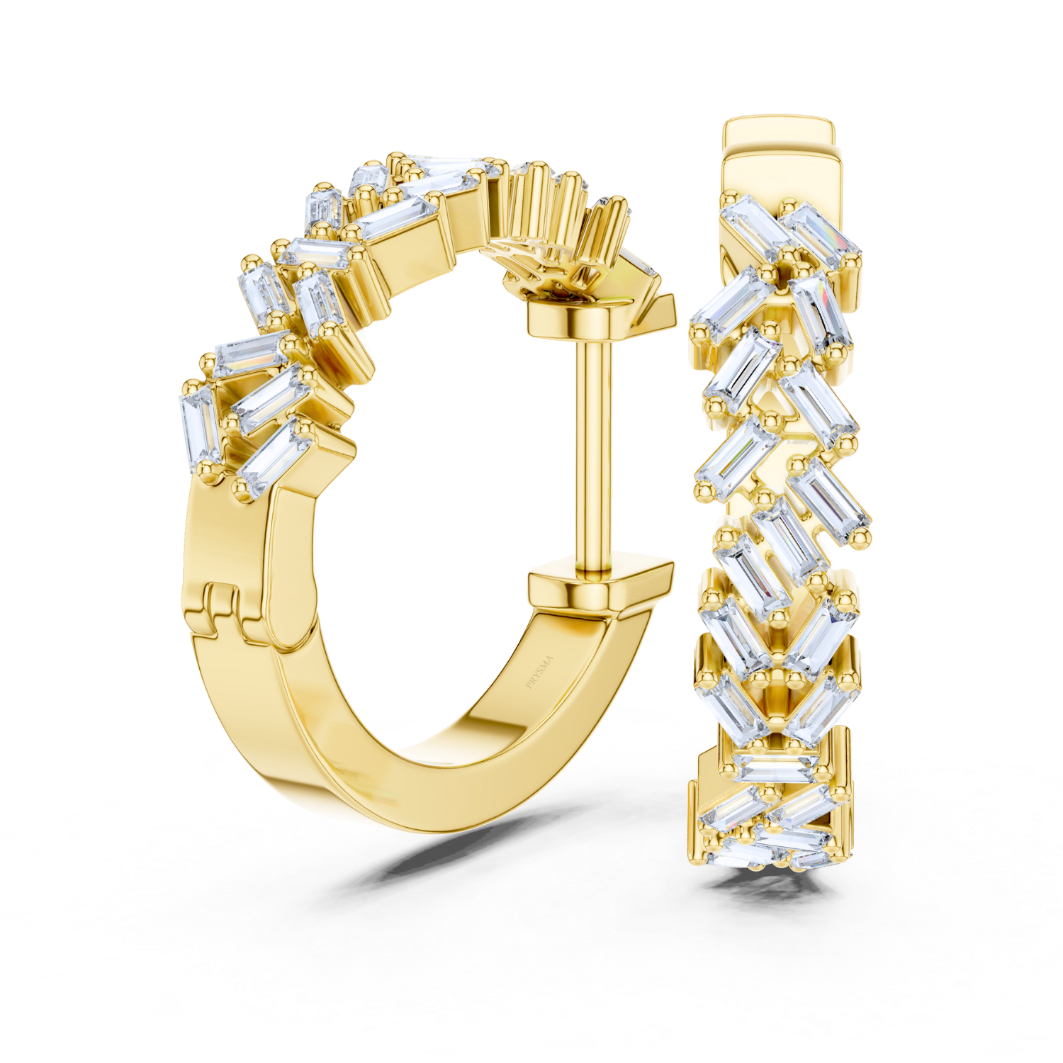 Ethereal Baguette Hoops