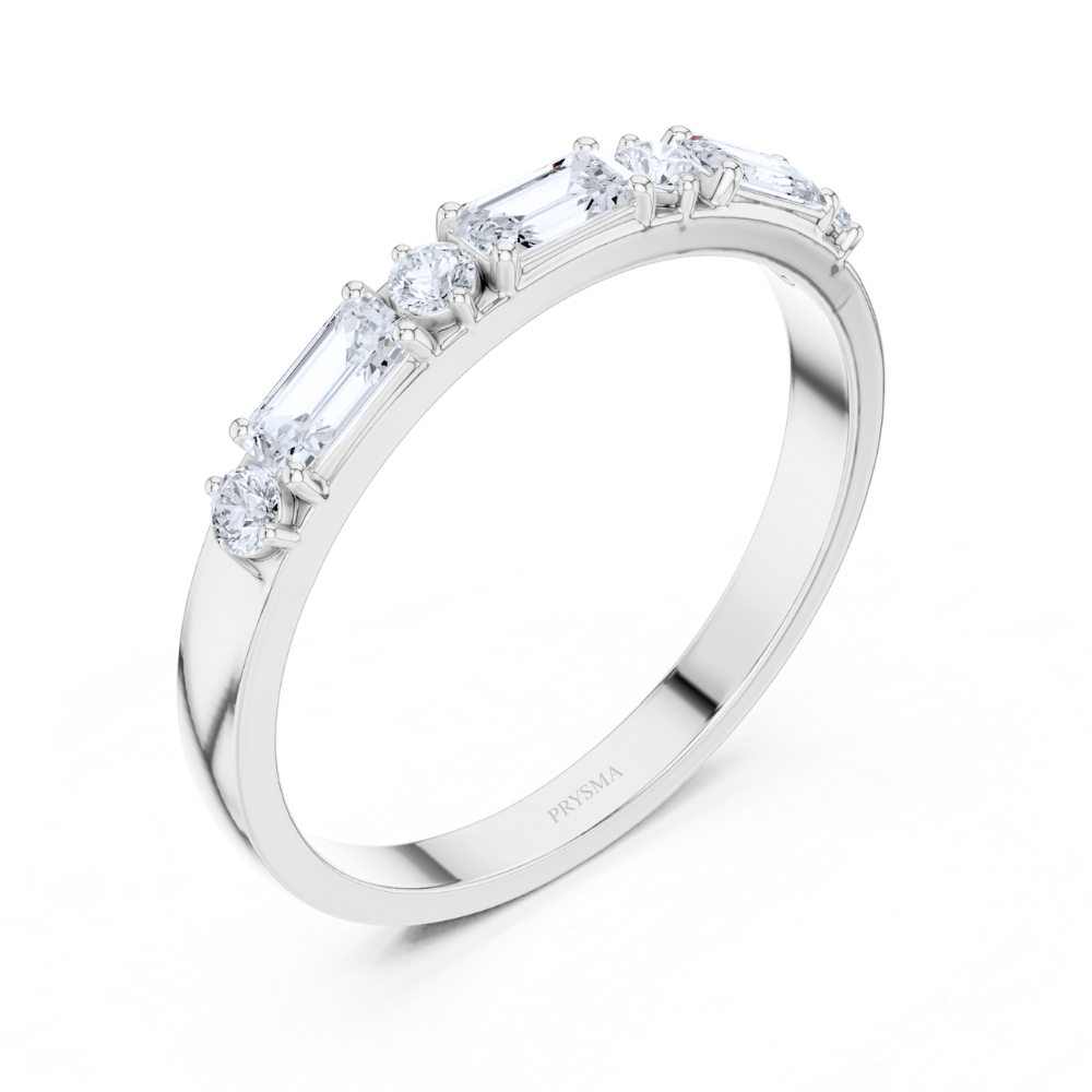 Aurora Mixed-Cut Diamond Band