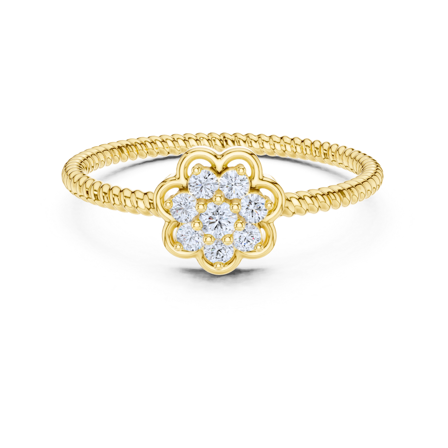 Blooming Petal Diamond Ring