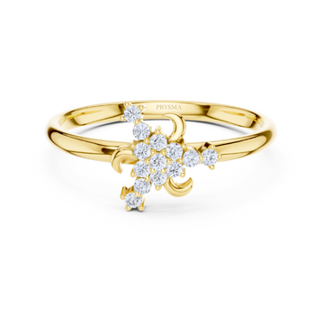 Twinkling Fleur Diamond Ring