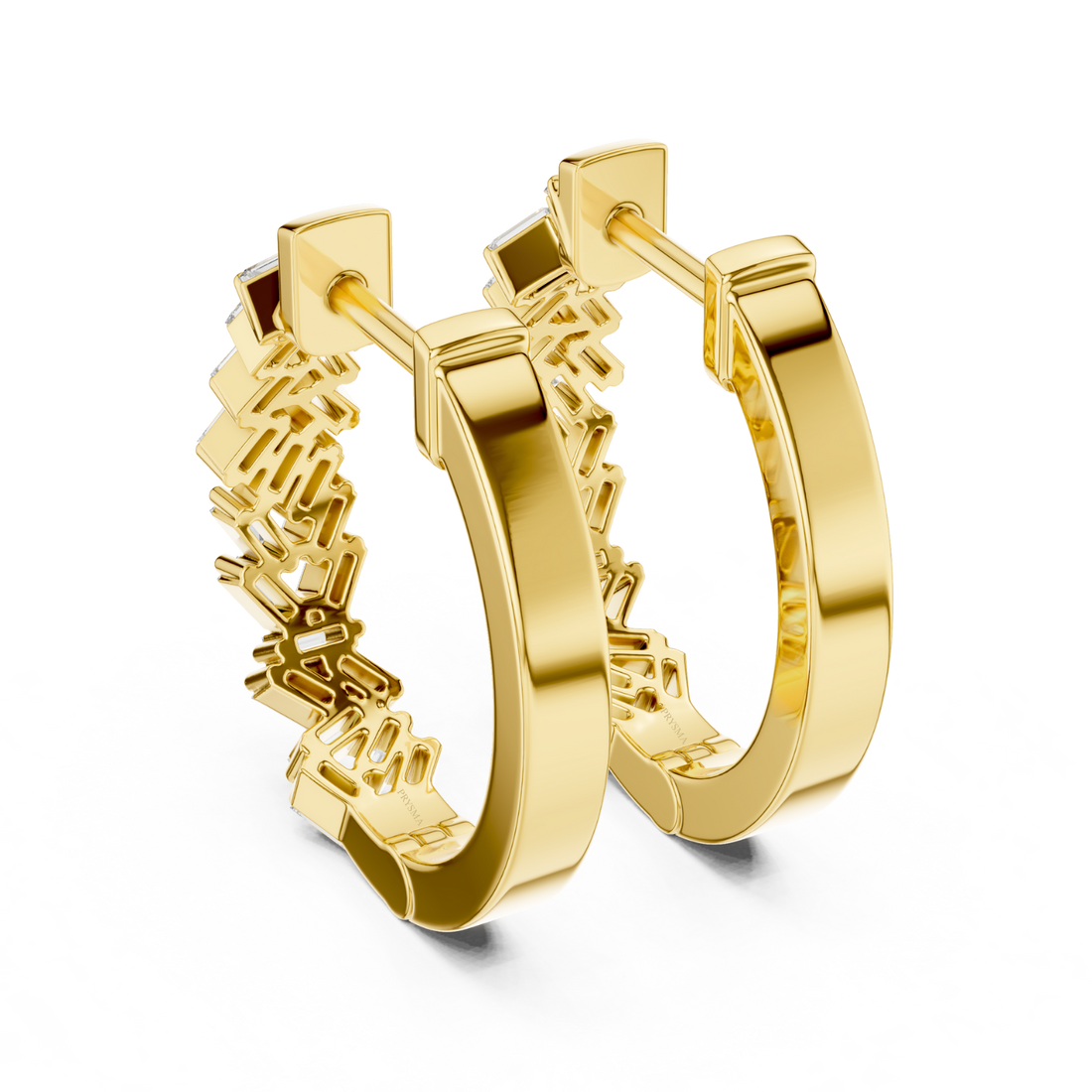 Ethereal Baguette Hoops