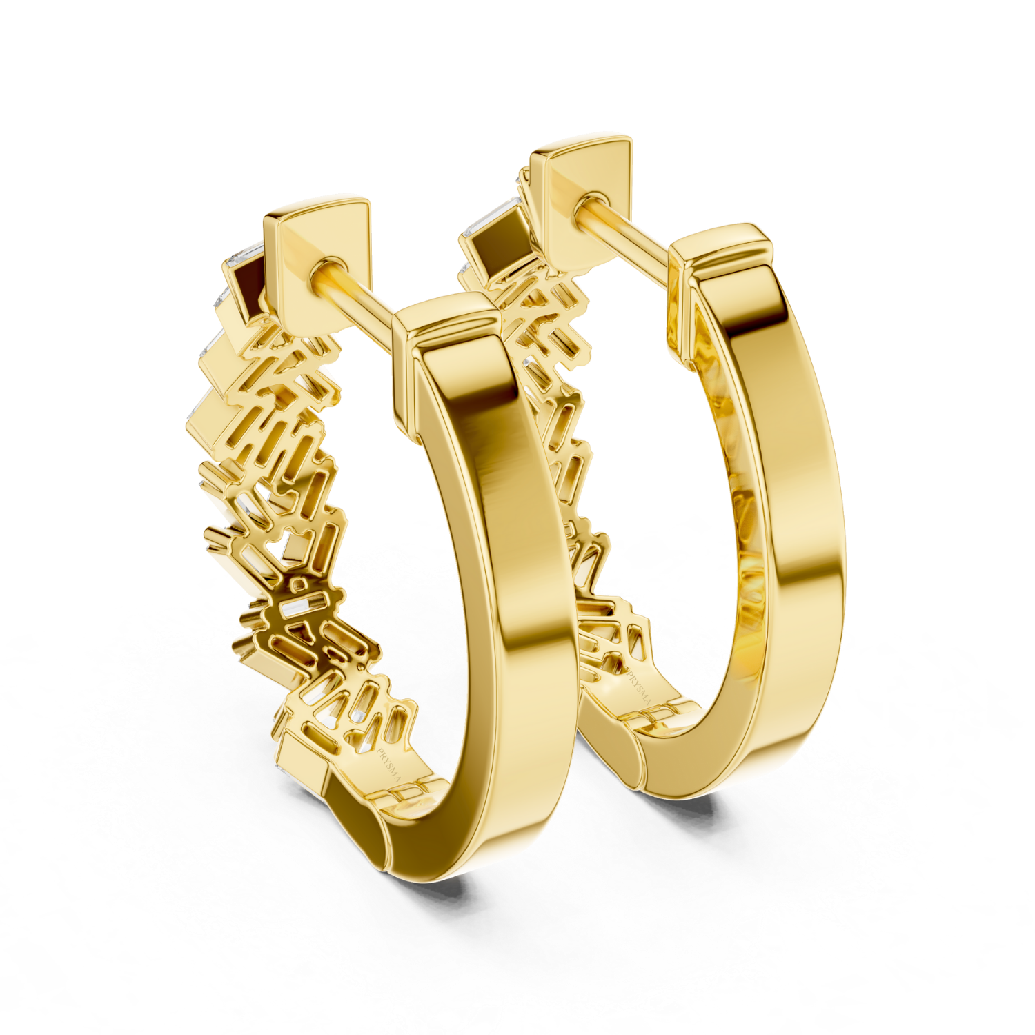 Ethereal Baguette Hoops