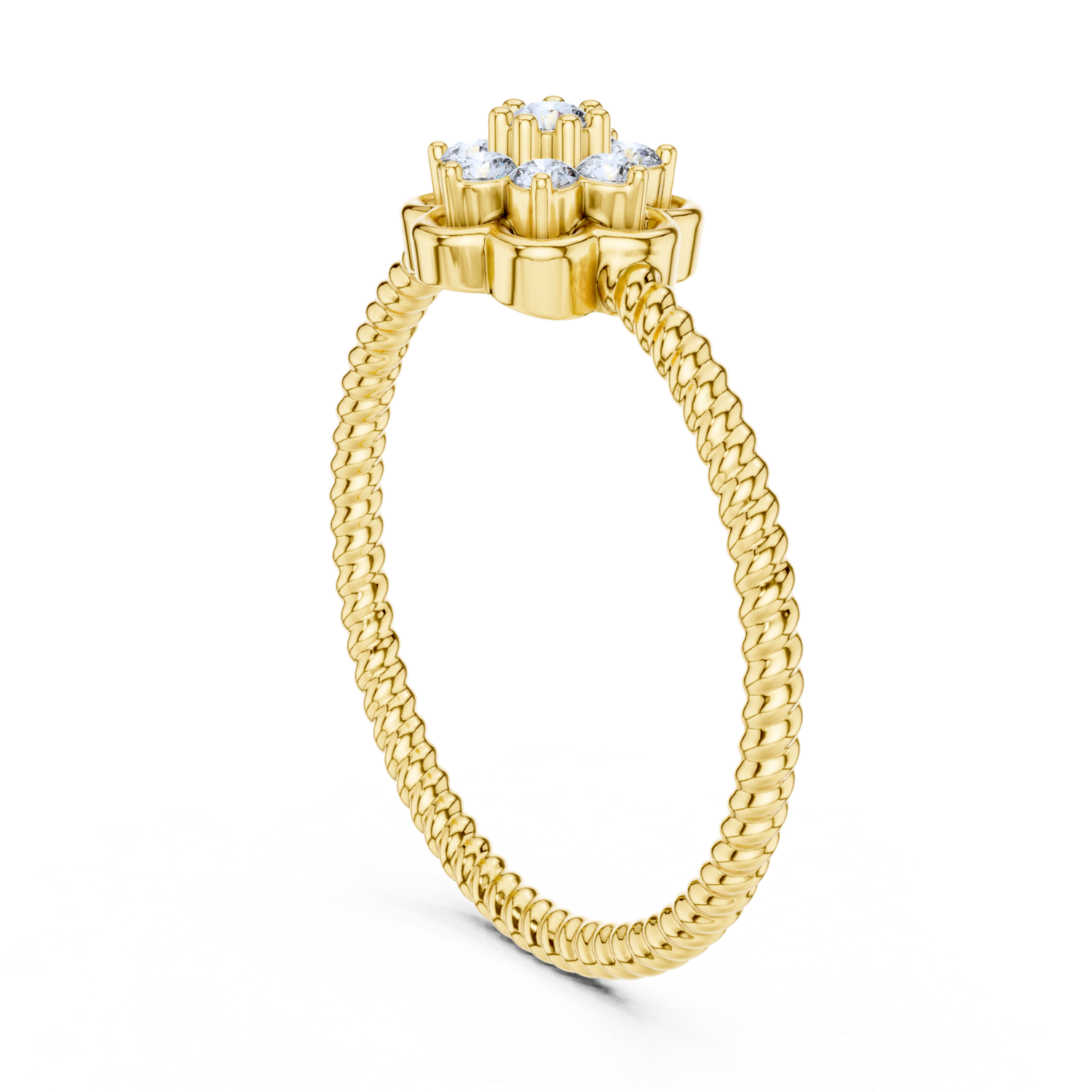 Blooming Petal Diamond Ring