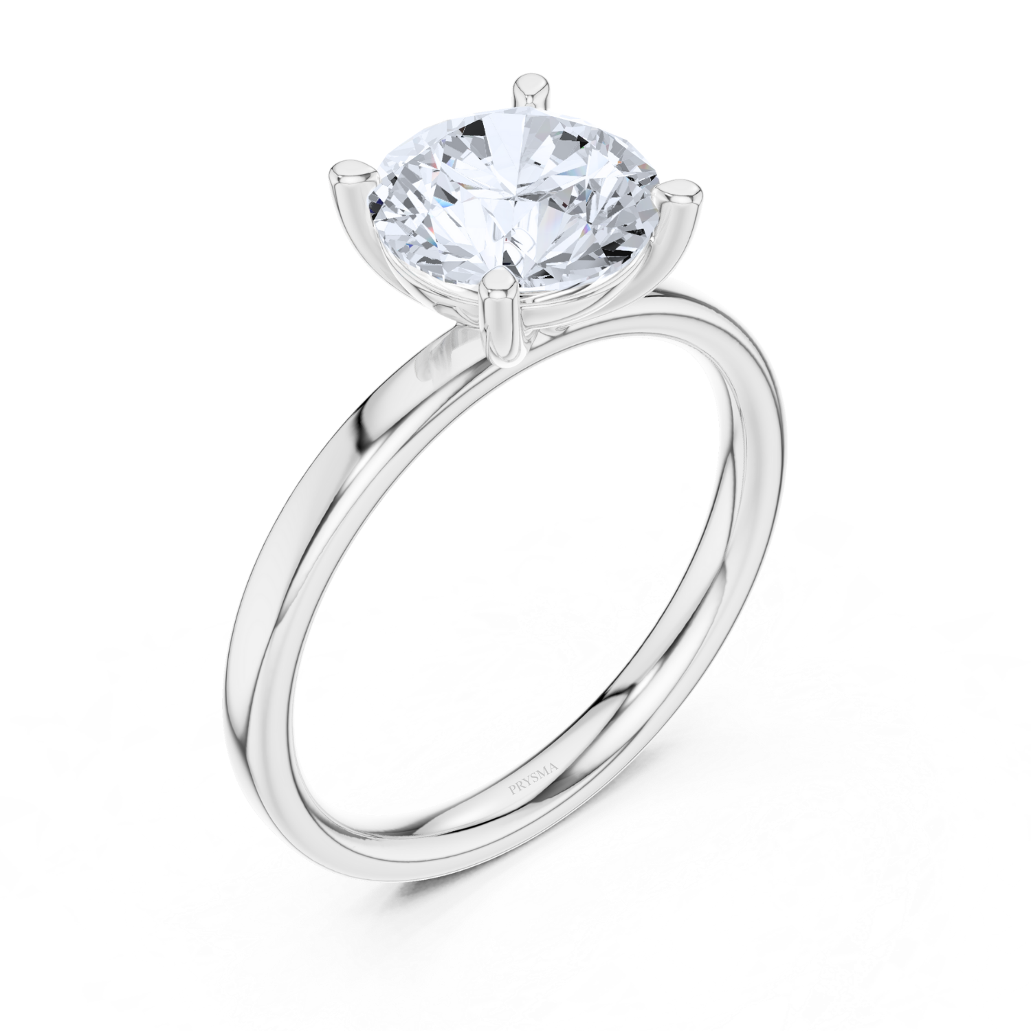 Classic Solitaire Round Cut With Open Cathedral Setting