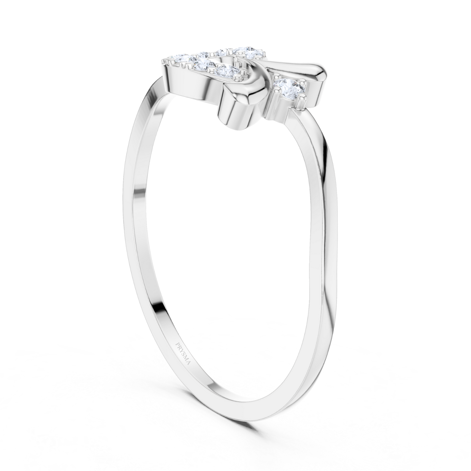 Graceful Bow Diamond Ring