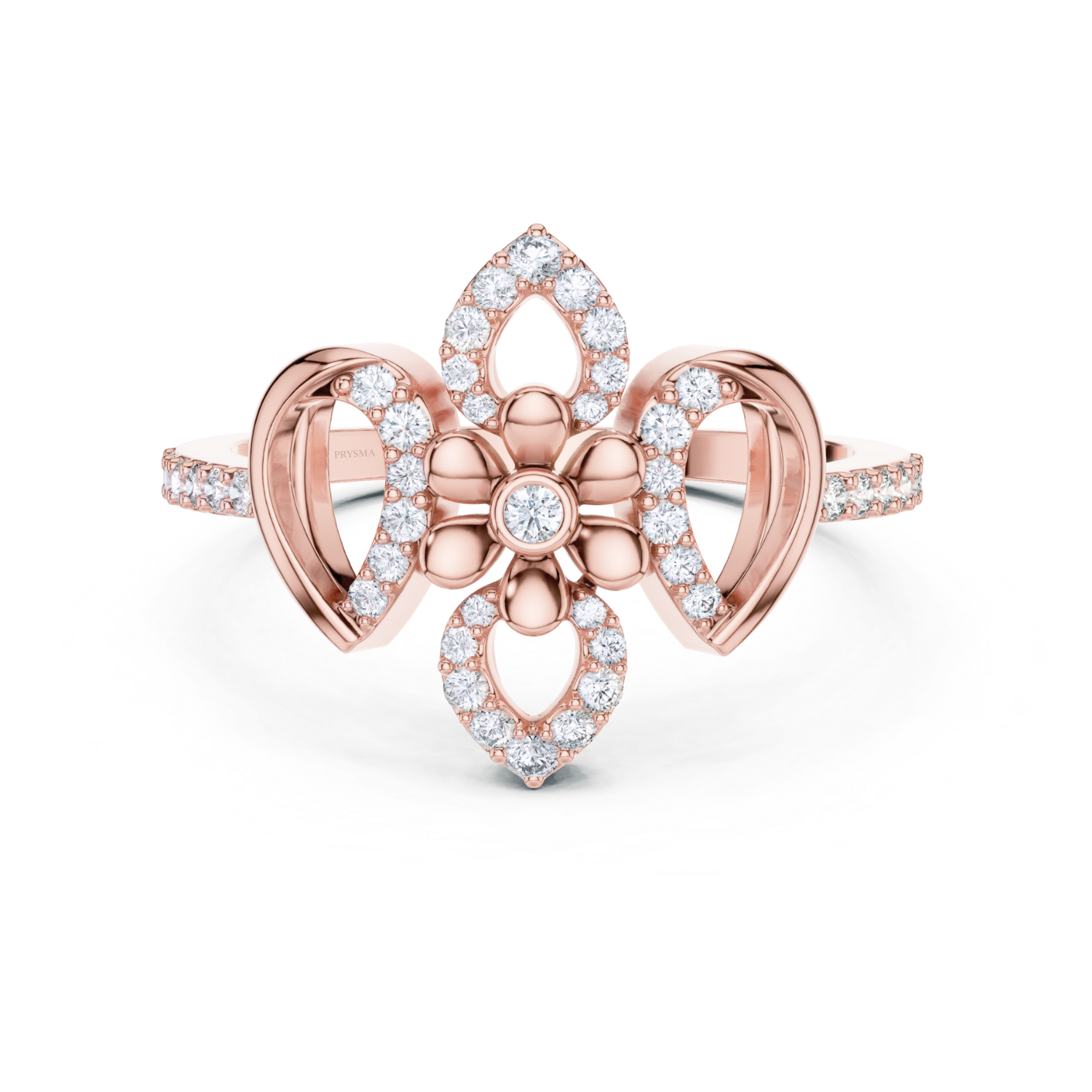 Floral Diamond Bow Ring