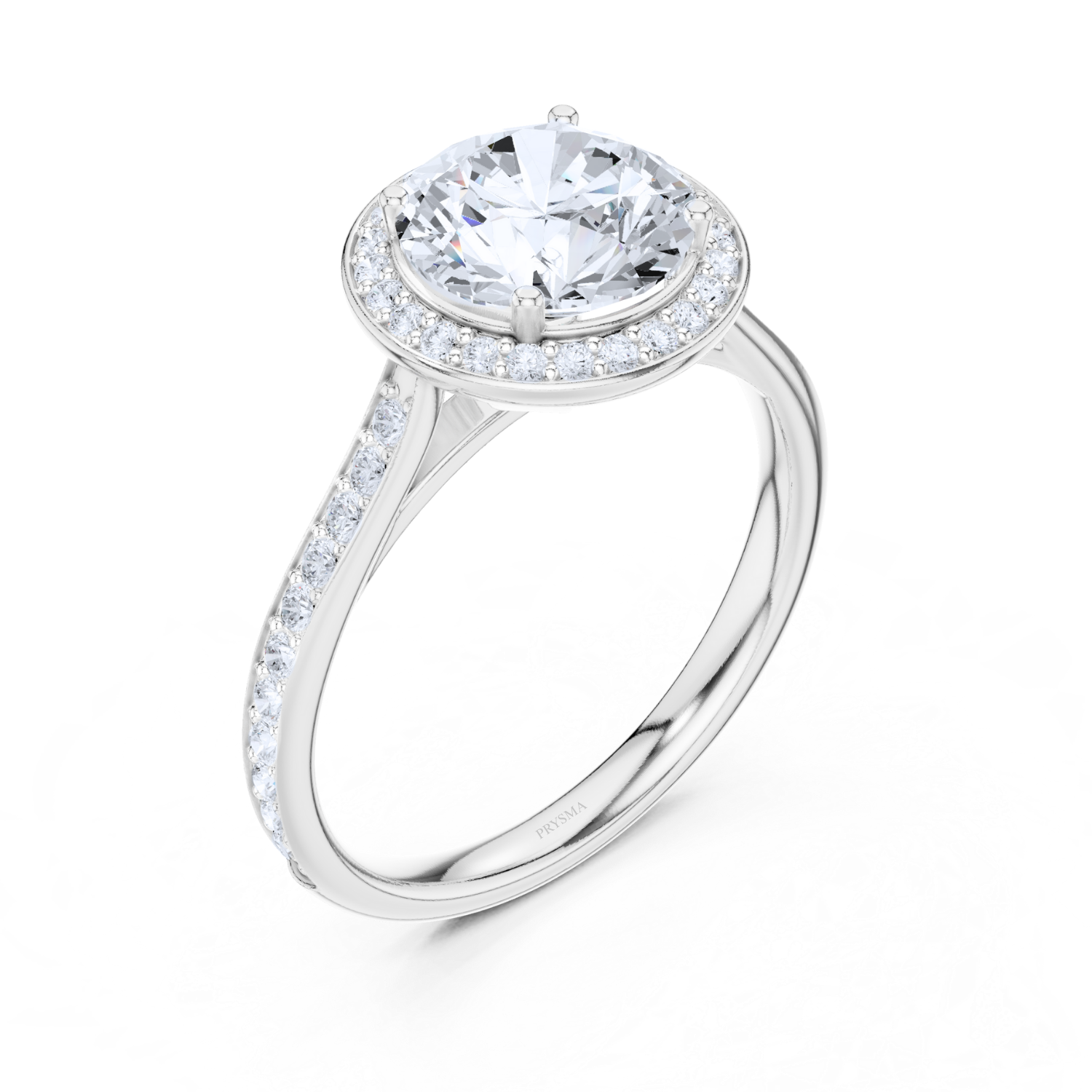 Radiant Elegance Pave Halo Ring