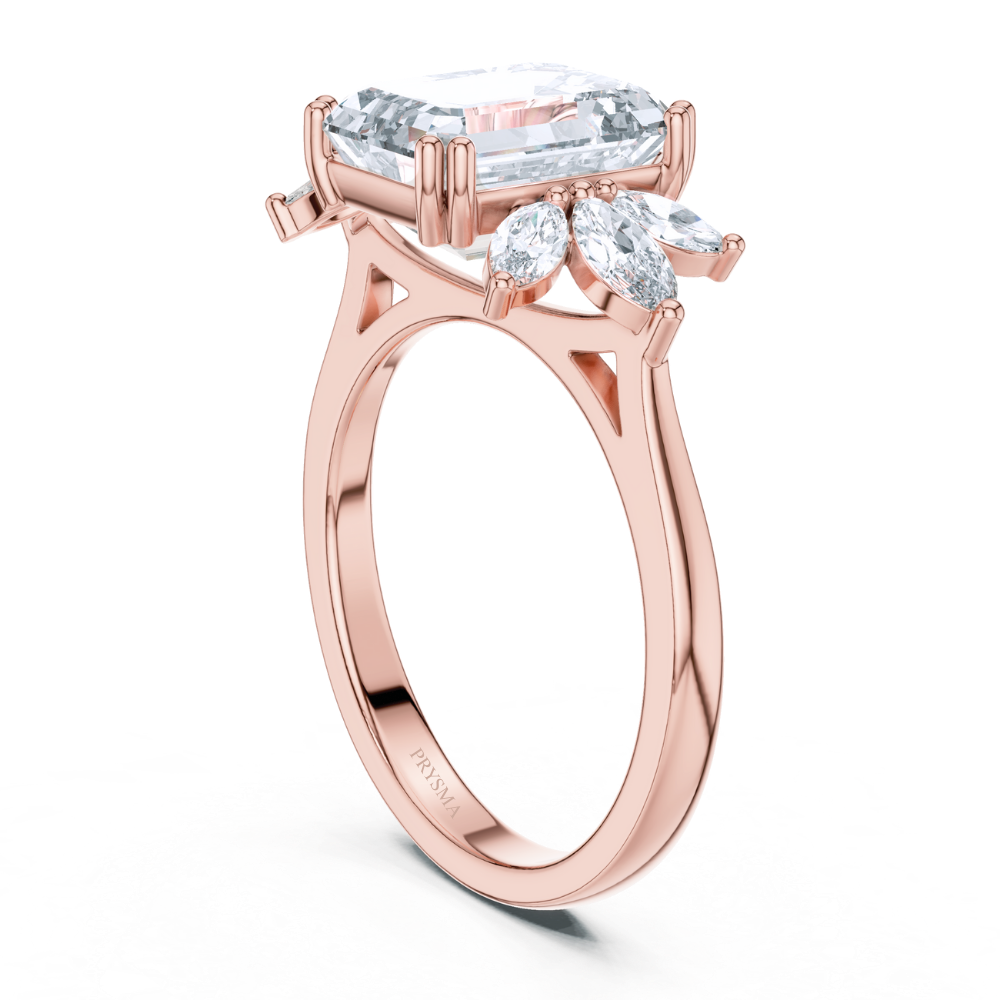 Diamond Blossom Crown Ring
