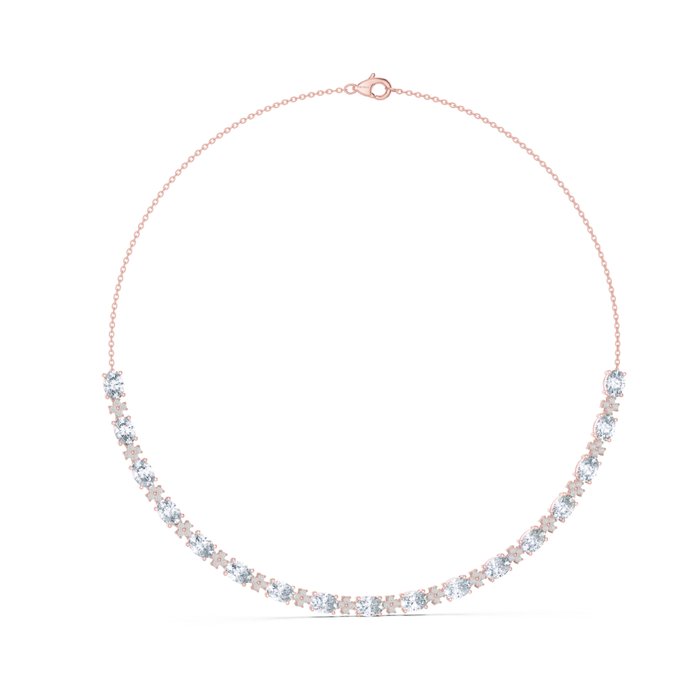Celestia Oval Diamond Necklace