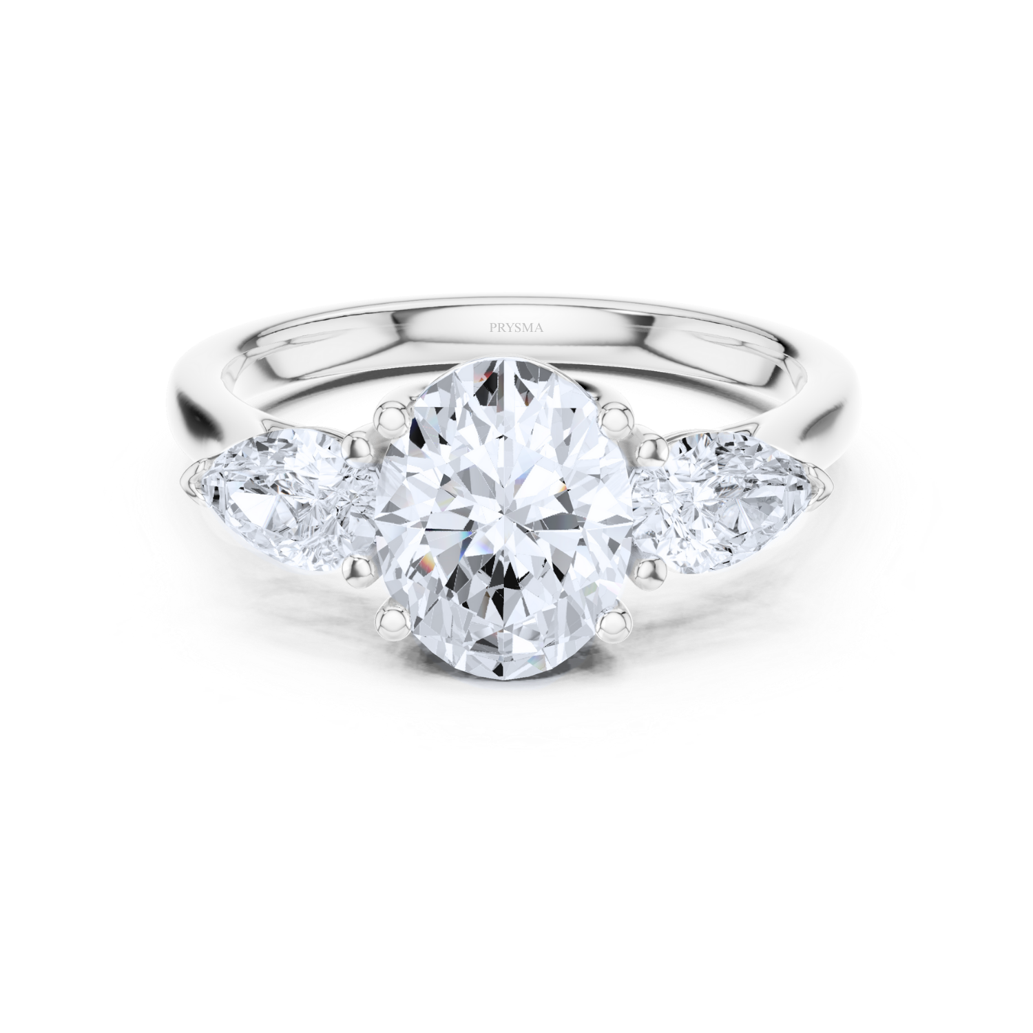Three-Stone Oval Diamond Ring