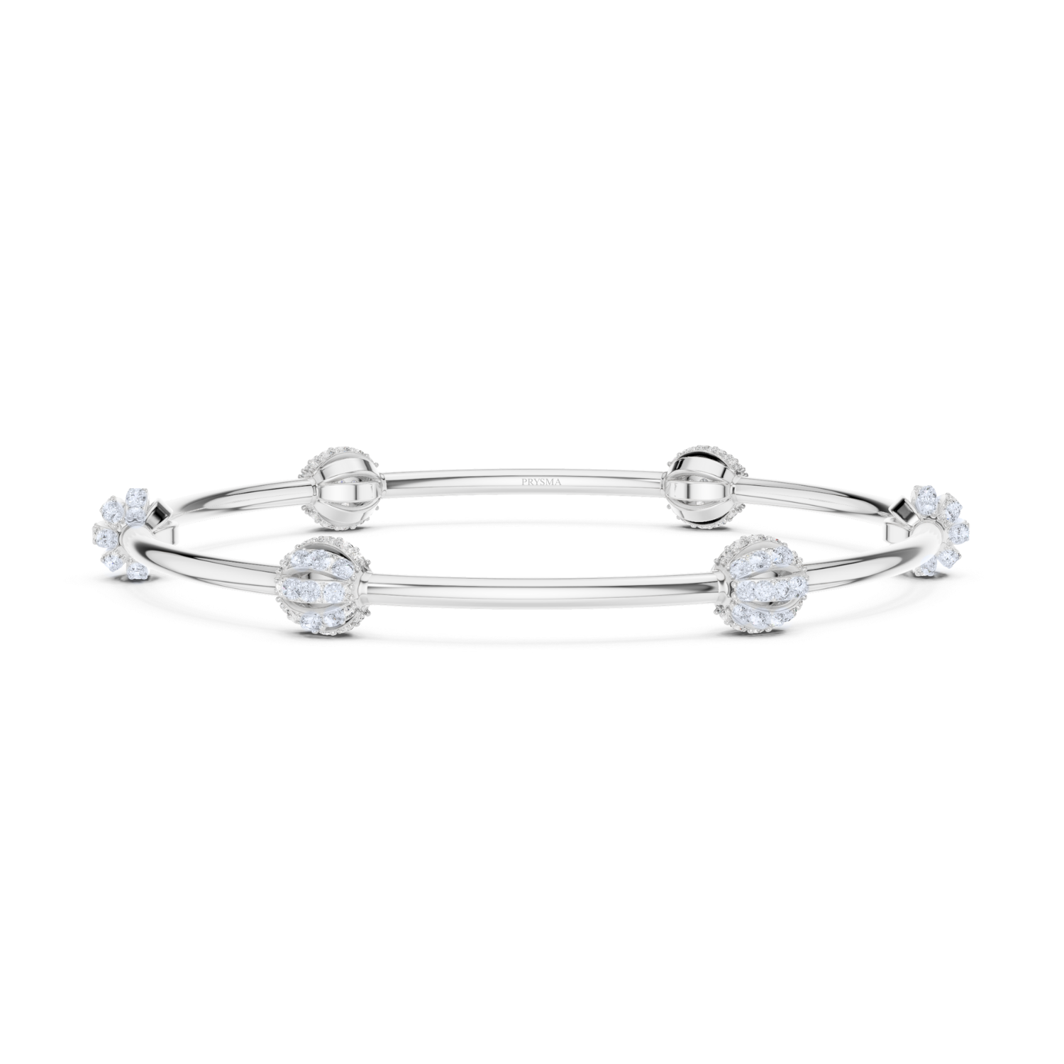 Radiant Bloom Orb Diamond Bangle