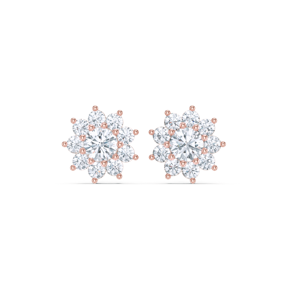 Starlight Cluster Diamond Stud Earrings