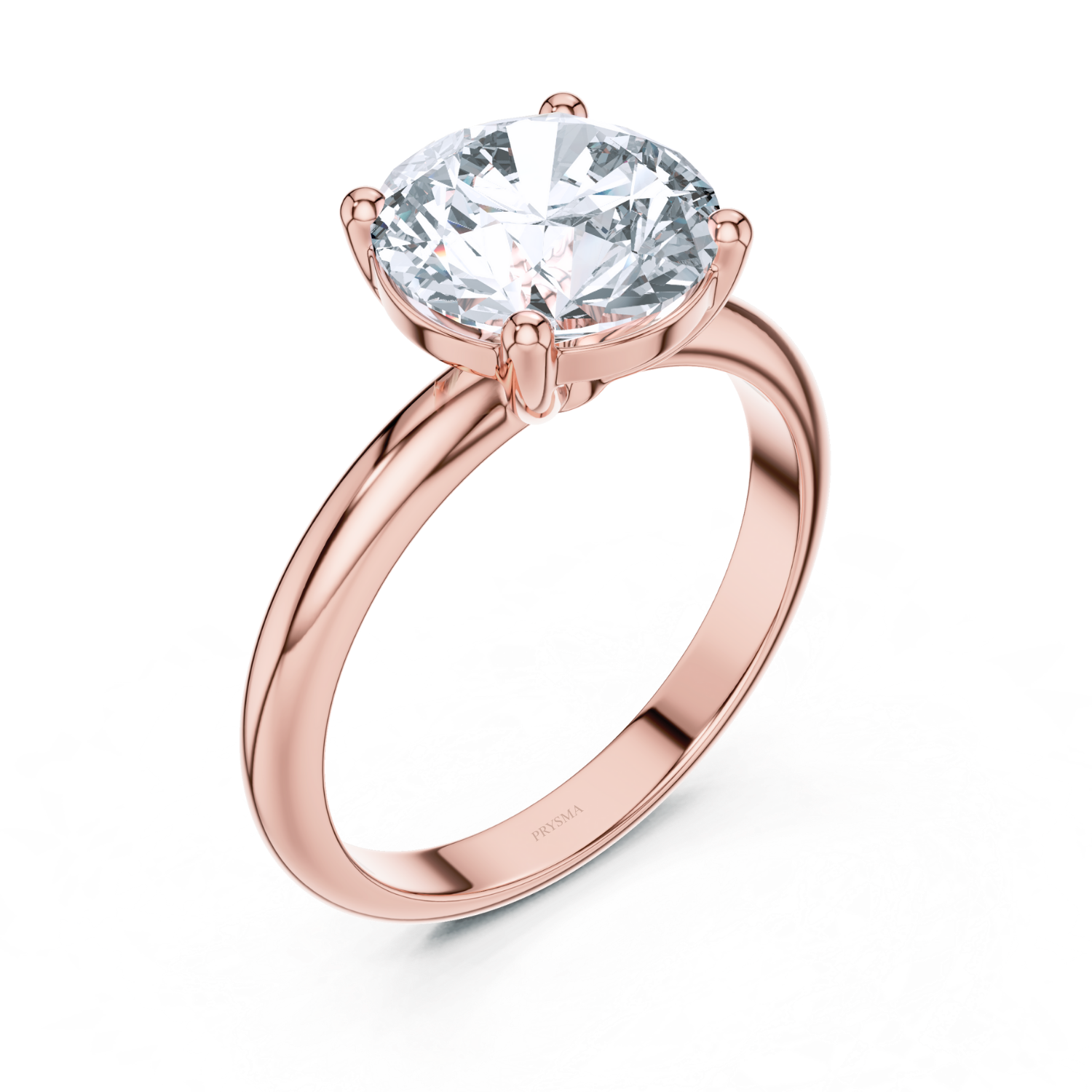 Regal Embrace Round Solitaire Ring