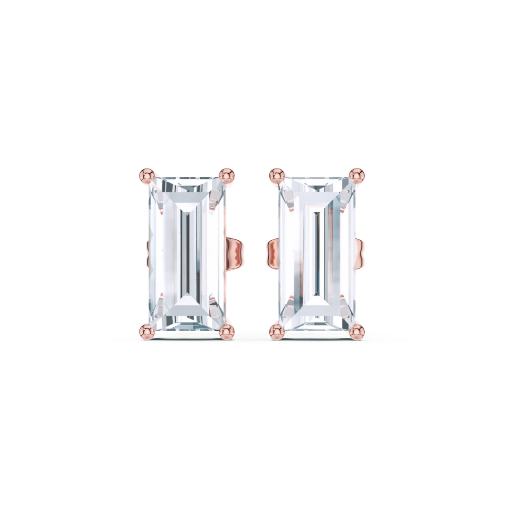 Luxe Baguette Diamond Studs