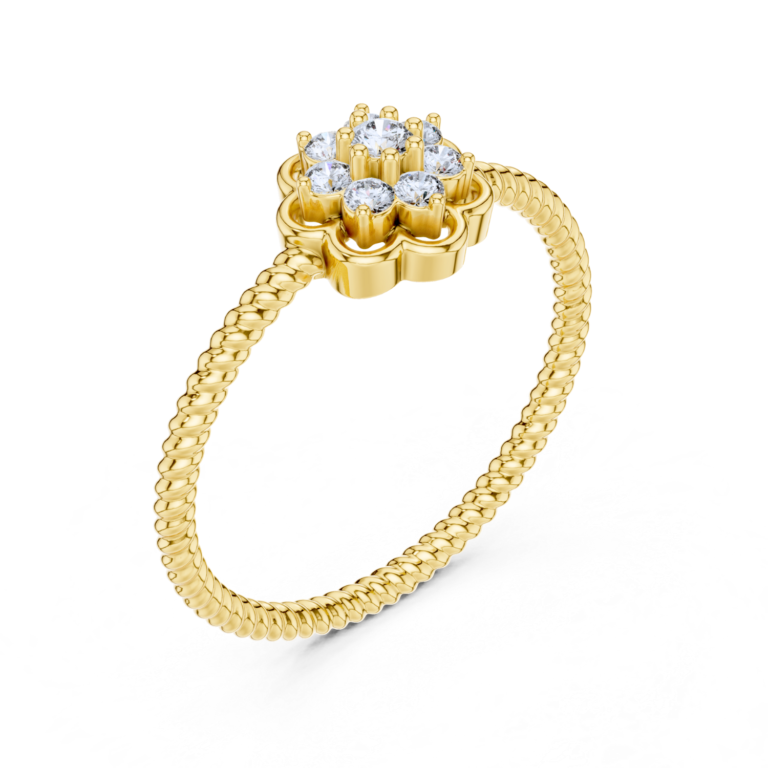 Blooming Petal Diamond Ring