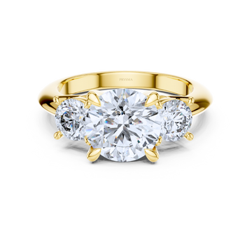 Elegant Three-Stone Round-Cut Diamond Ring