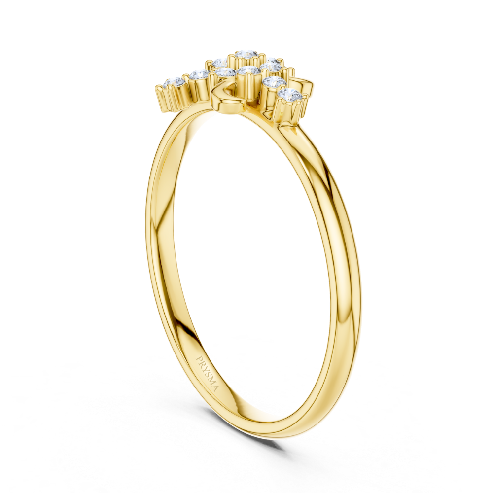 Twinkling Fleur Diamond Ring