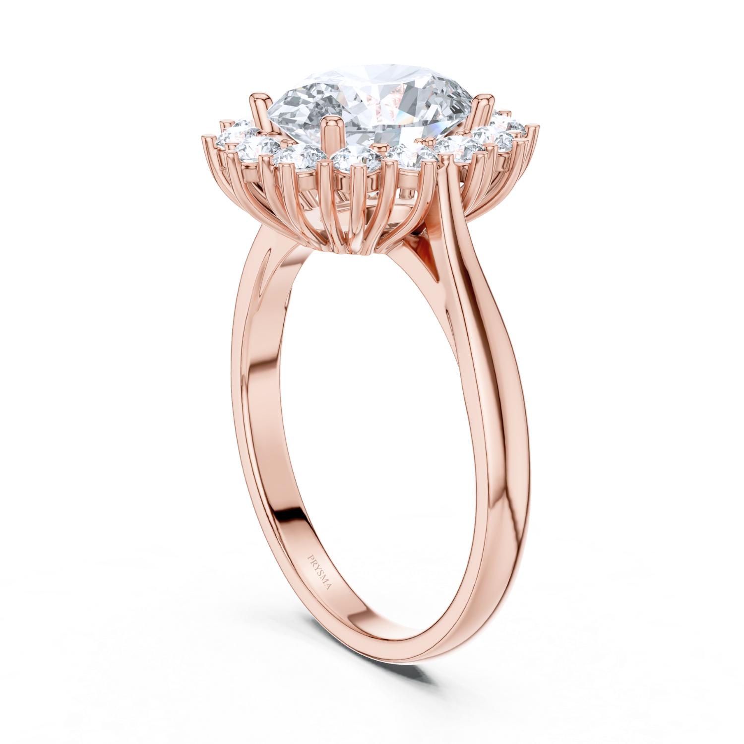 Classic Solitaire Halo Diamond Ring