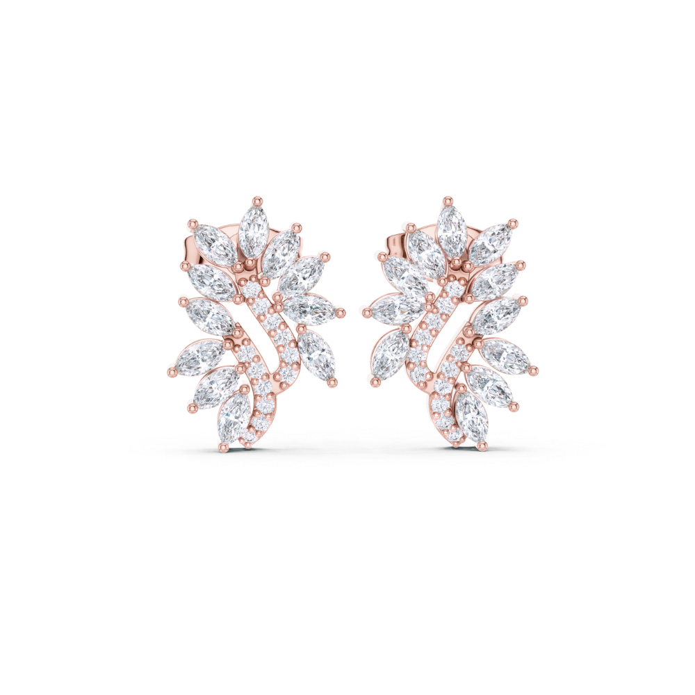 Golden Vine Cluster Earrings