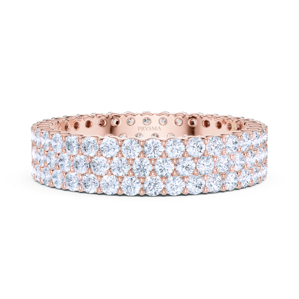 Aurora Triple Row Diamond Eternity Ring