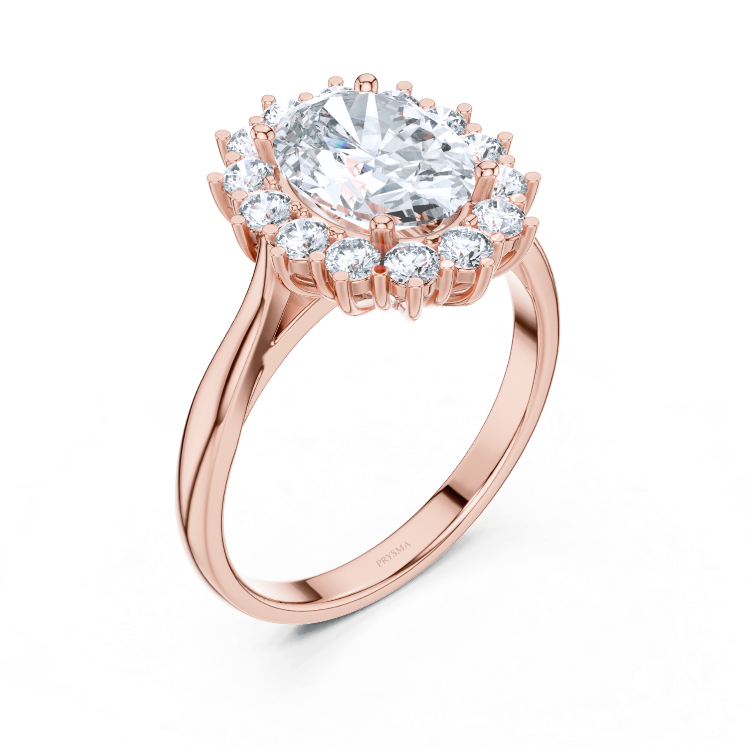 Classic Solitaire Halo Diamond Ring