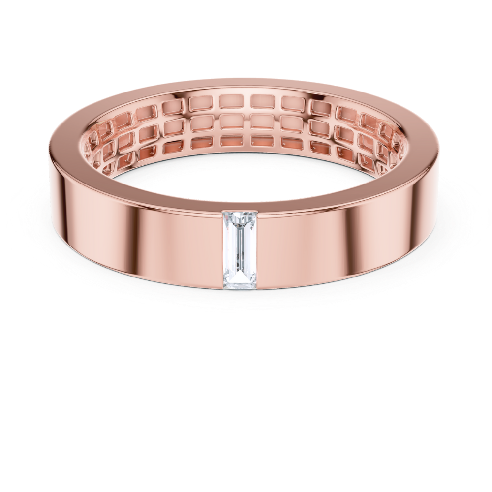 Sleek Brilliance Gold Band Ring