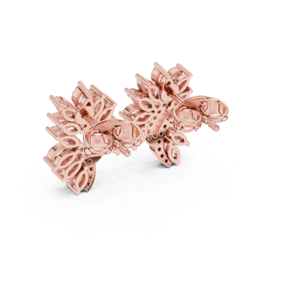 Golden Vine Cluster Earrings