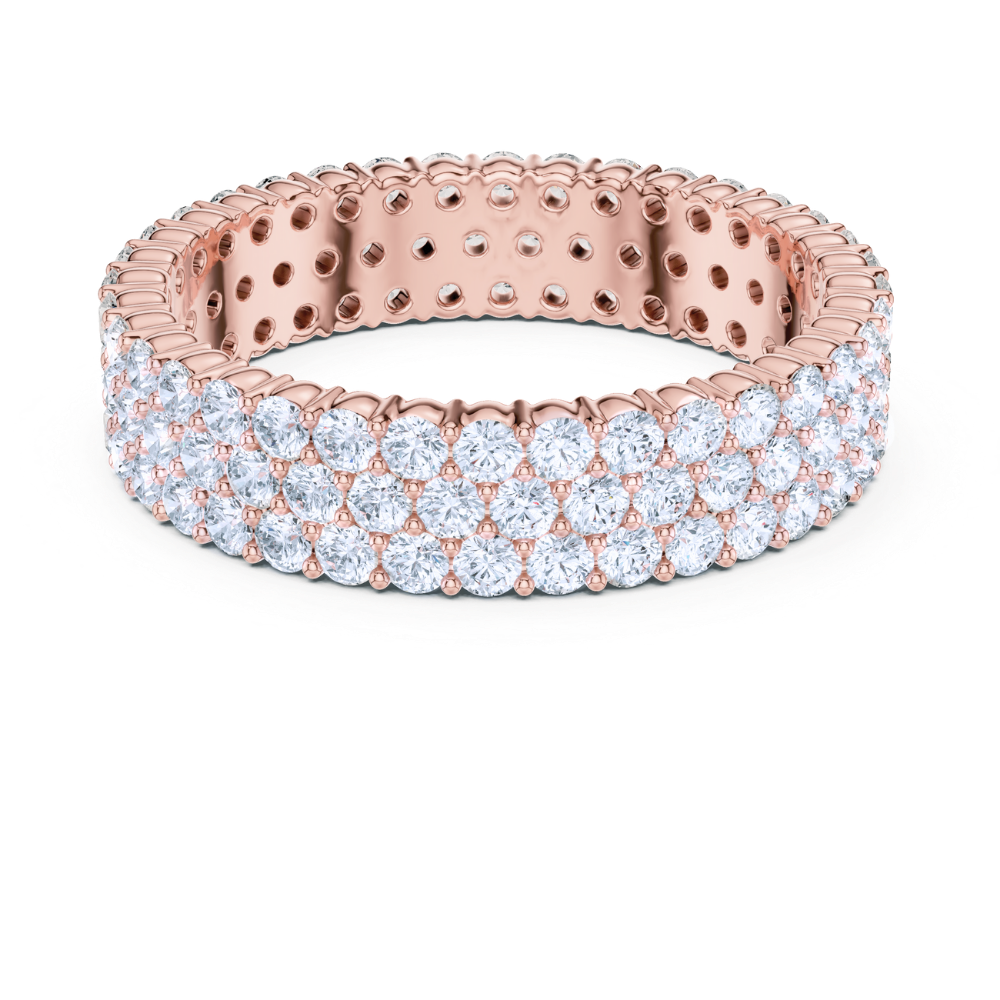 Aurora Triple Row Diamond Eternity Ring
