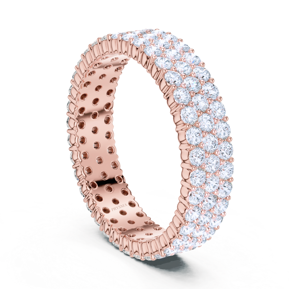 Aurora Triple Row Diamond Eternity Ring