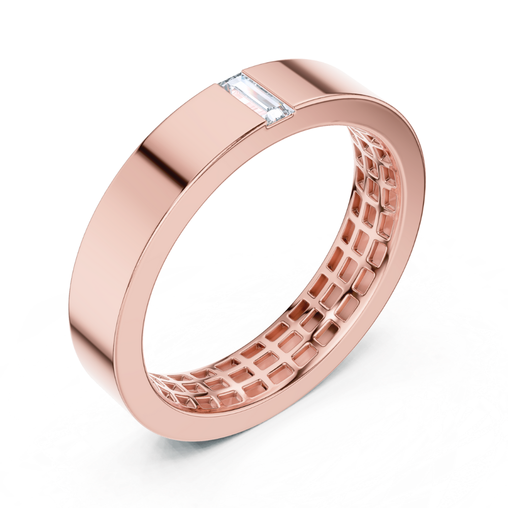 Sleek Brilliance Gold Band Ring