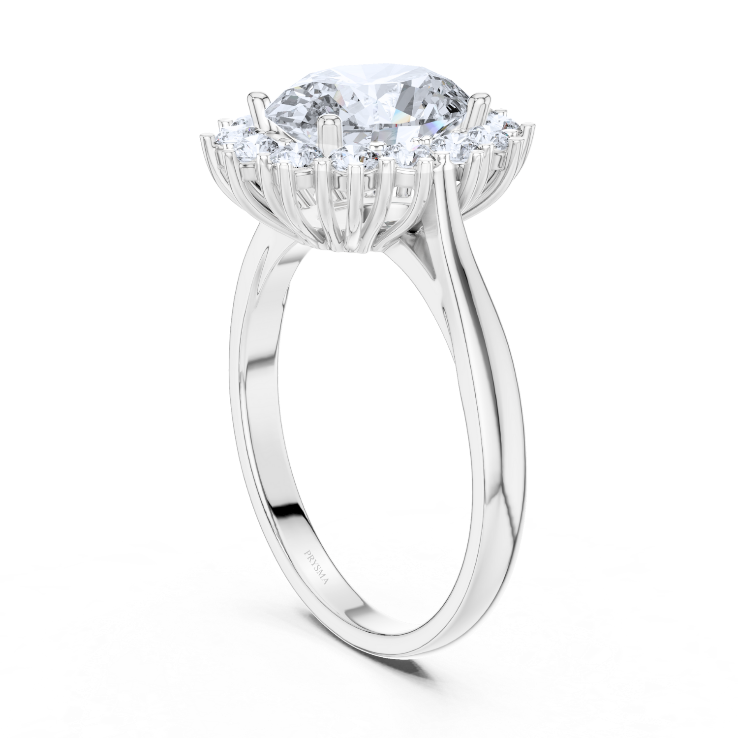 Classic Solitaire Halo Diamond Ring
