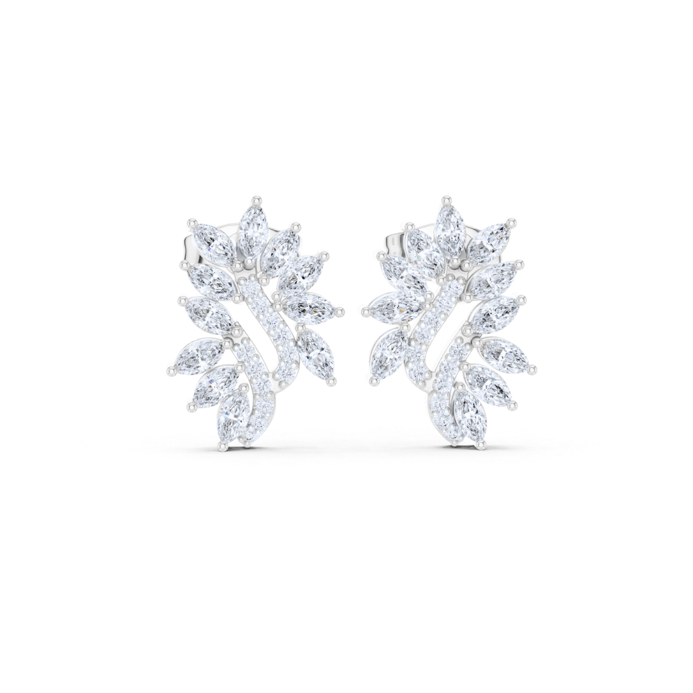 Golden Vine Cluster Earrings