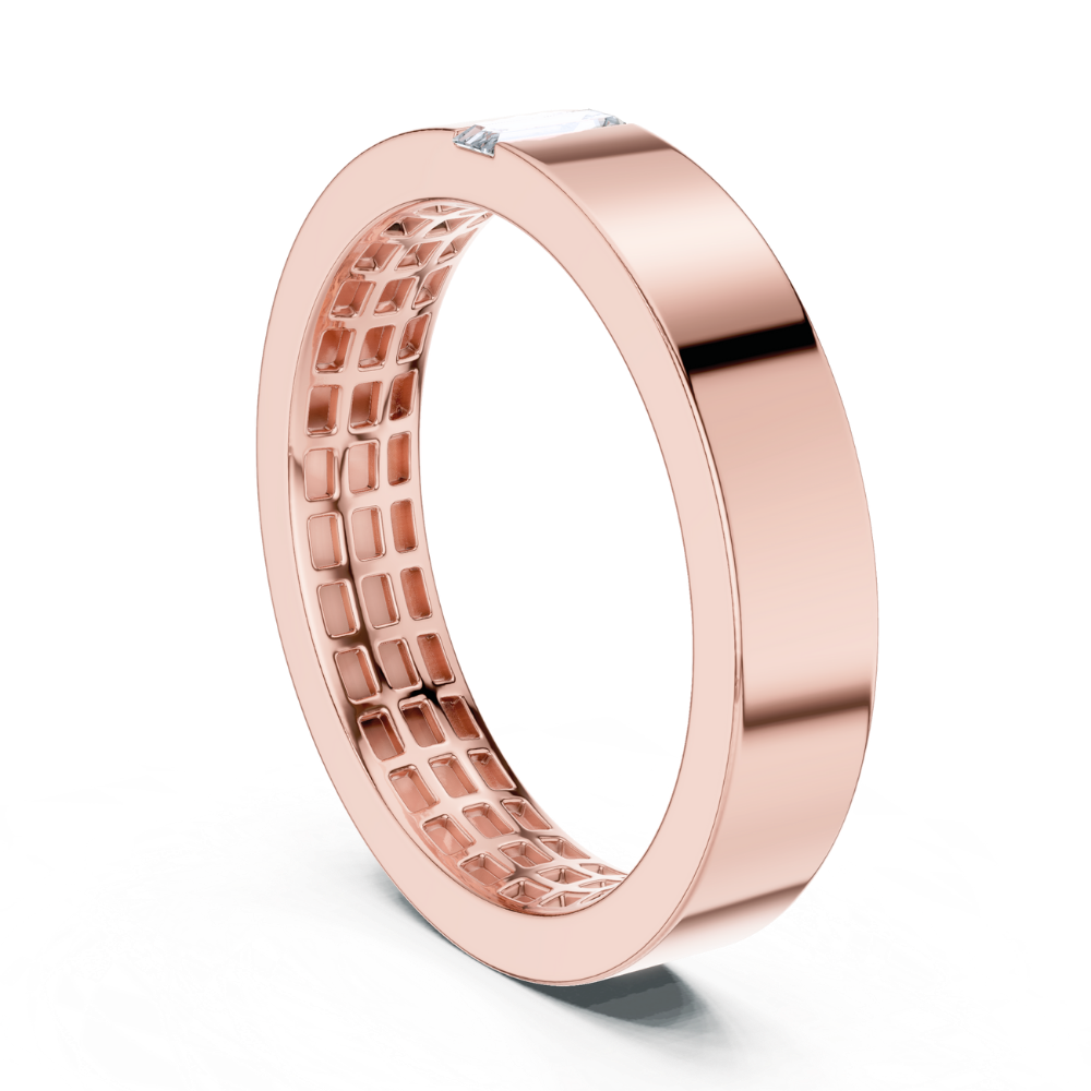 Sleek Brilliance Gold Band Ring