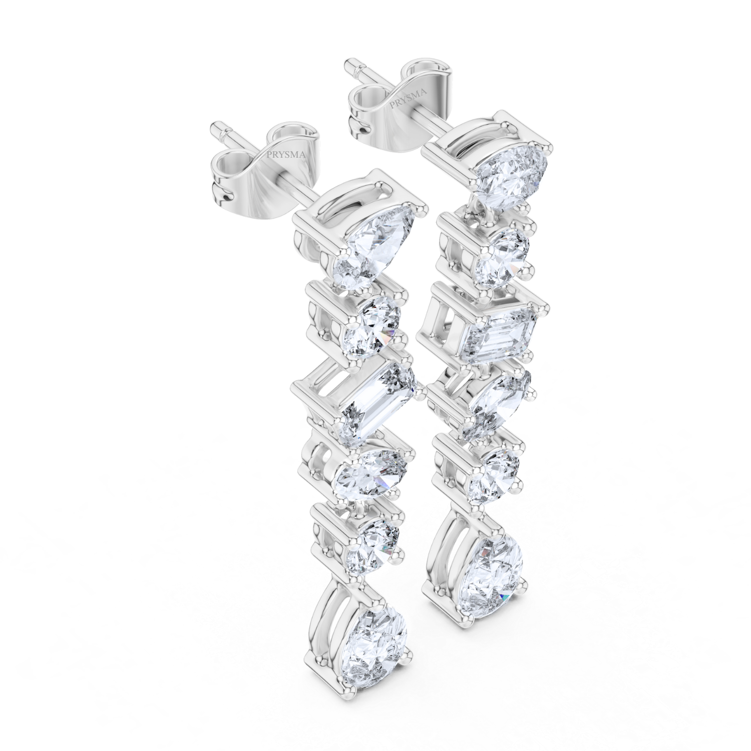 Celestial Multi-Cut Diamond Drop Earrings