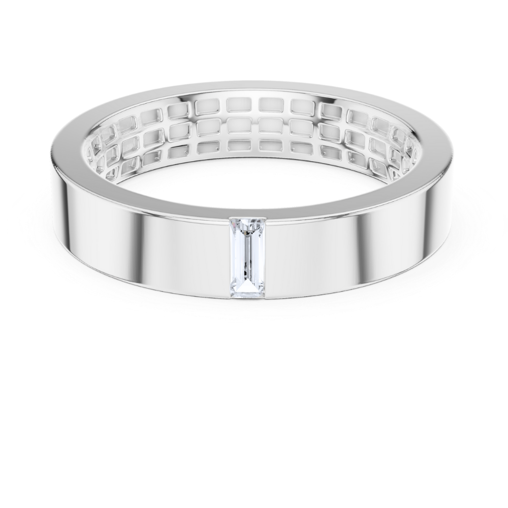Sleek Brilliance Gold Band Ring