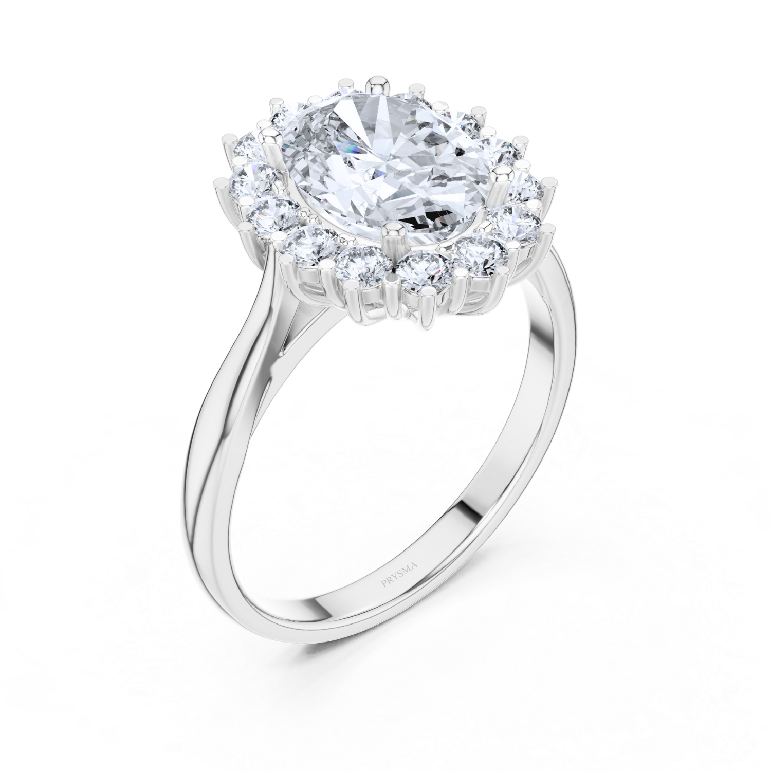 Classic Solitaire Halo Diamond Ring