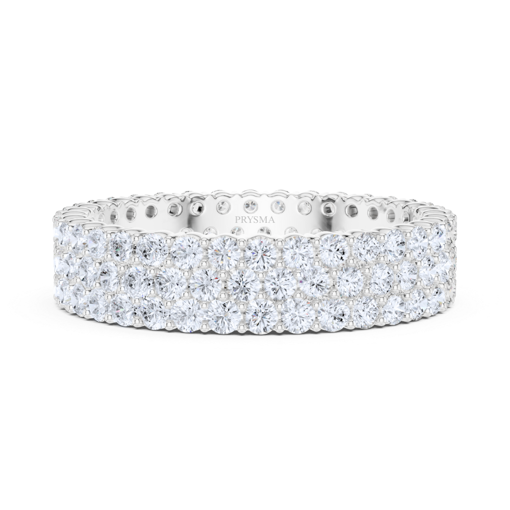 Aurora Triple Row Diamond Eternity Ring