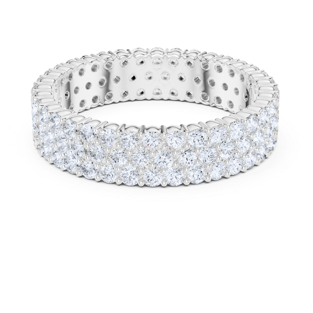 Aurora Triple Row Diamond Eternity Ring