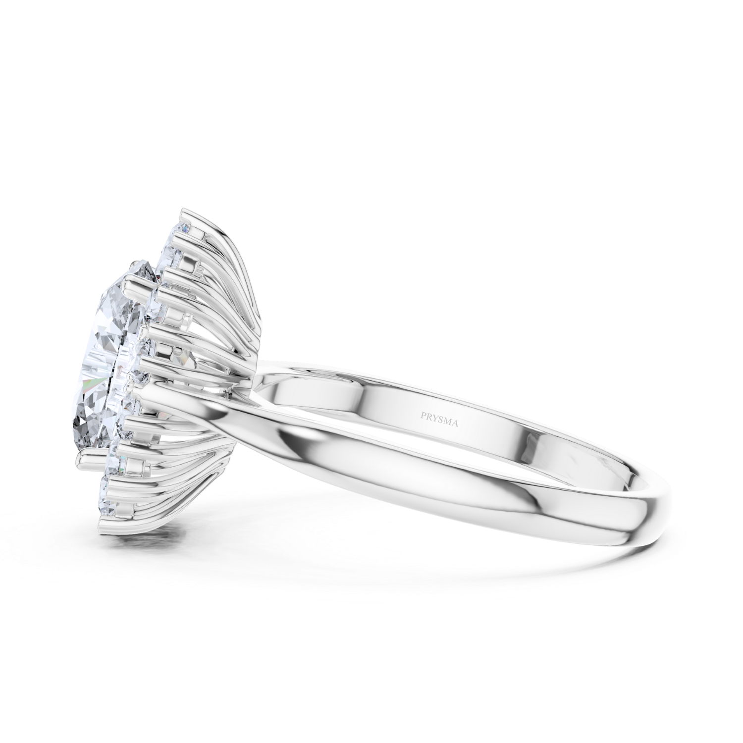 Classic Solitaire Halo Diamond Ring