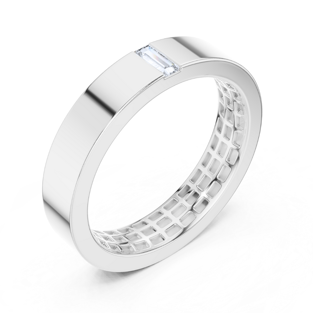 Sleek Brilliance Gold Band Ring