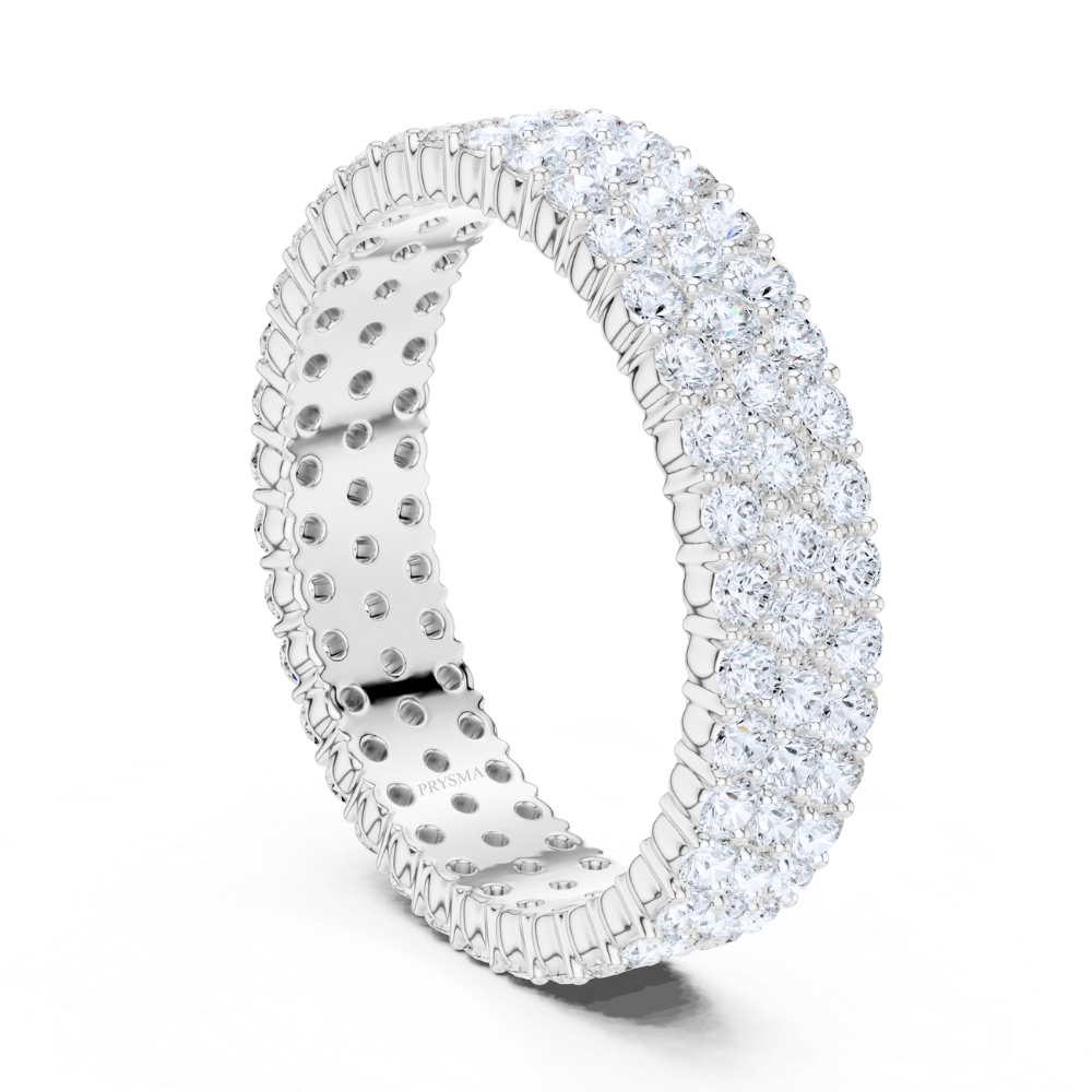 Aurora Triple Row Diamond Eternity Ring
