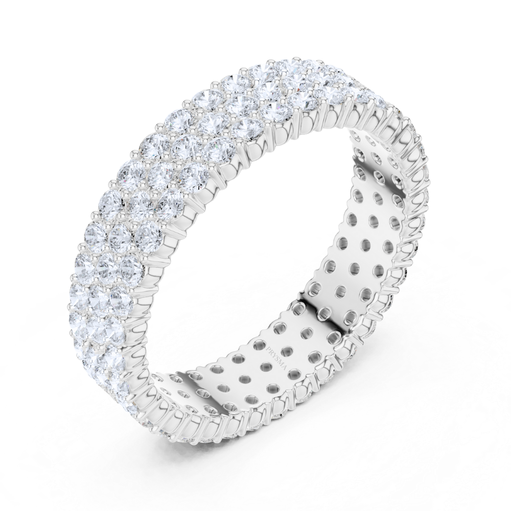Aurora Triple Row Diamond Eternity Ring