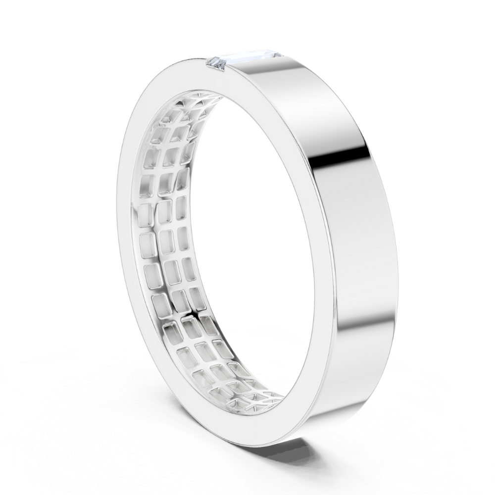 Sleek Brilliance Gold Band Ring