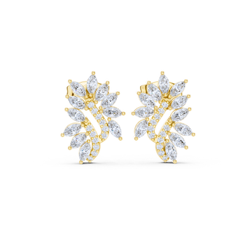 Golden Vine Cluster Earrings