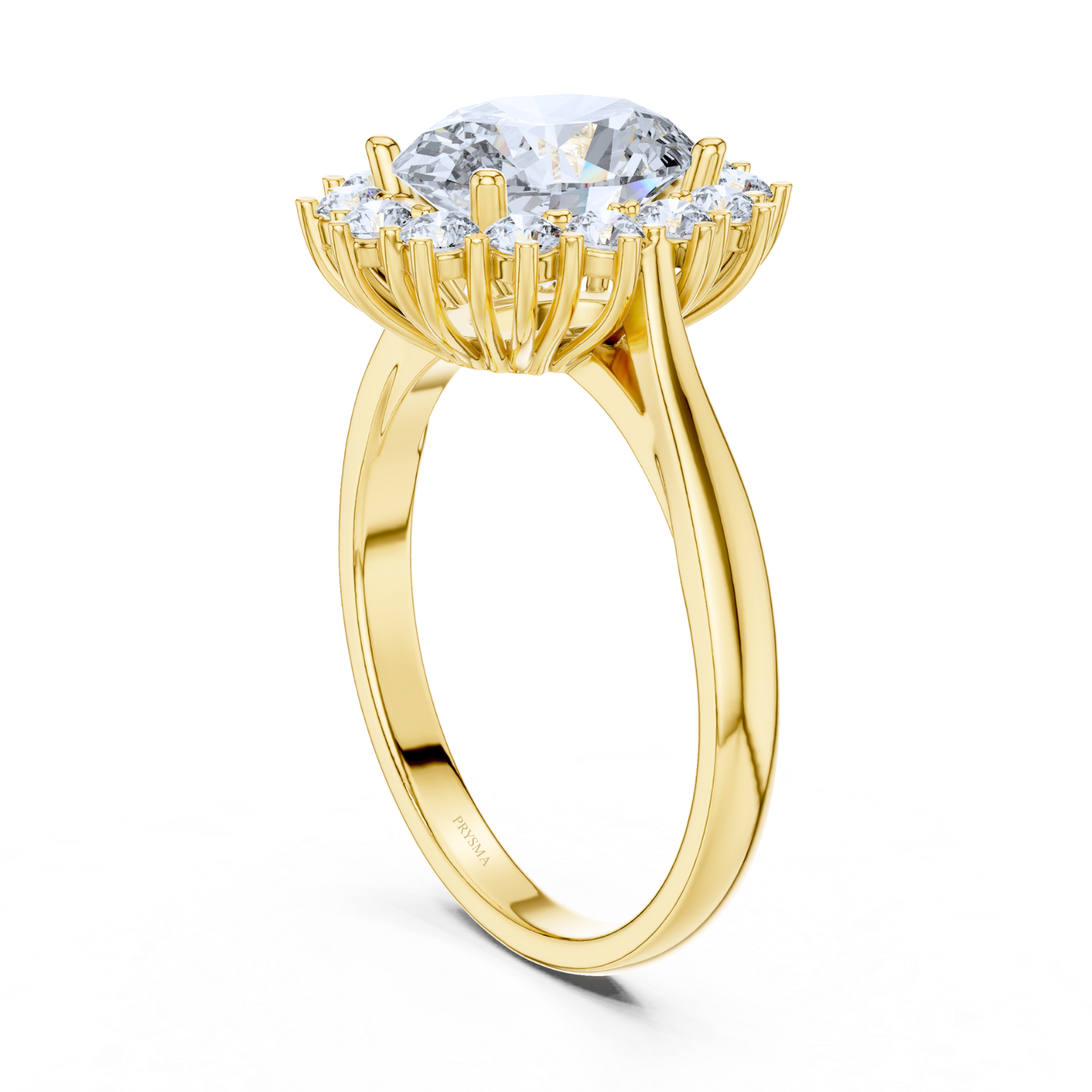 Classic Solitaire Halo Diamond Ring