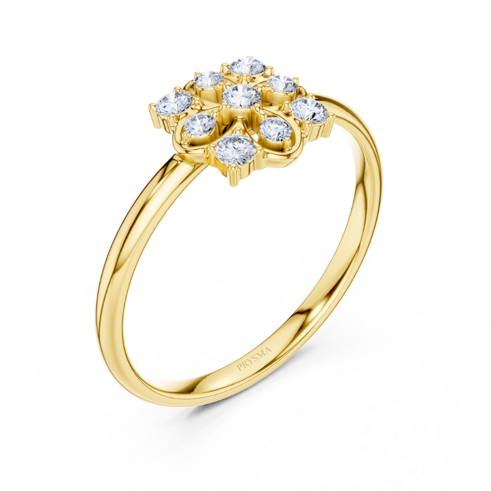 Radiant Petal Cluster Ring