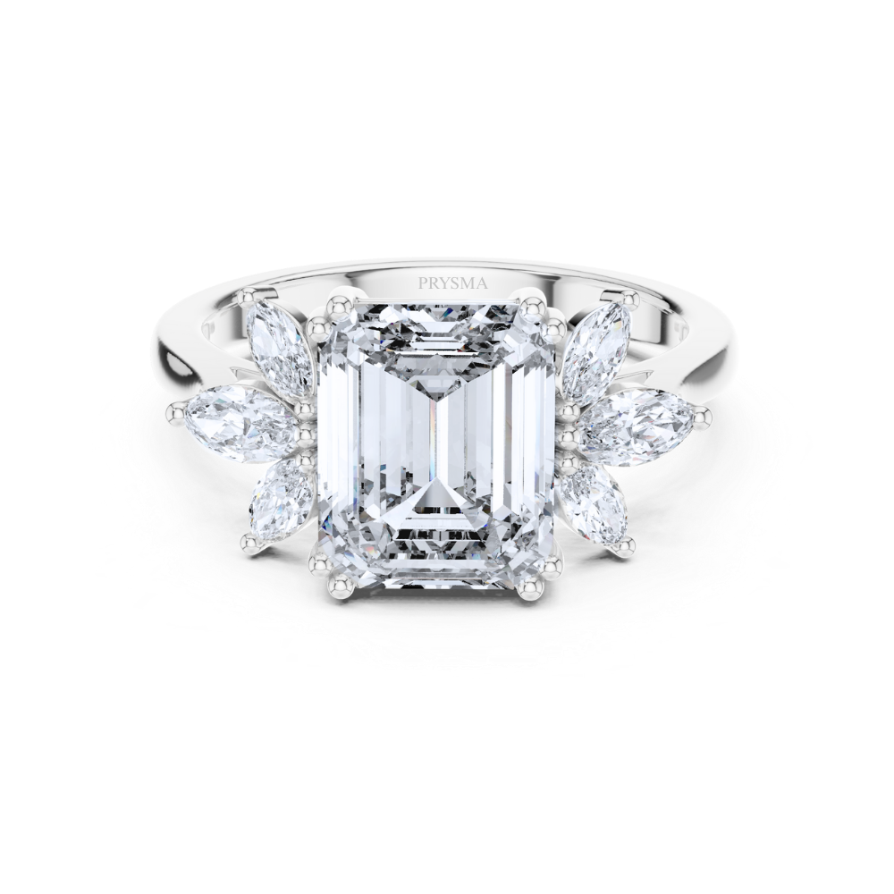 Diamond Blossom Crown Ring