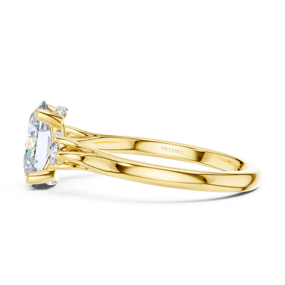 Radiant Trio Oval Diamond Ring